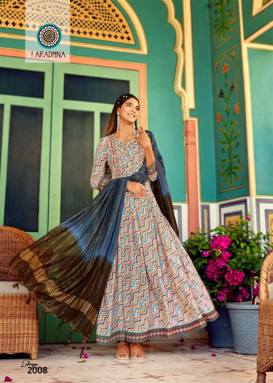 Aradhna Lehriya 2 Festive Wear Wholesale Anarkali Kurti With Dupatta Collection